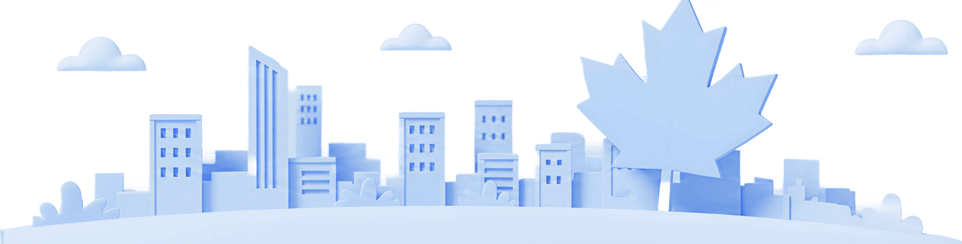 Canadian cityscape illustration