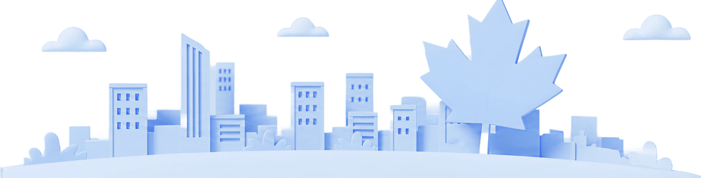 Canadian cityscape illustration